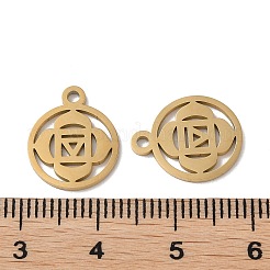 Chakra placcatura ionica (ip) ciondoli in acciaio inossidabile 304&nbsp;STAS-F300-04G