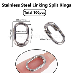 100 pz anelli di collegamento in acciaio inossidabile 302&nbsp;FIND-SC0014-93A