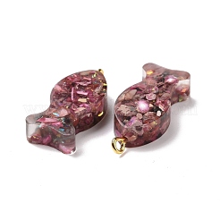 Подвески из прозрачной смолы из натуральной имперской яшмы&nbsp;G-E185-14G