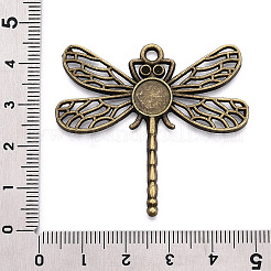 Pendentif en alliage de zinc strass & plateau supports strass de style tibétain&nbsp;TIBEP-WH0005-02AB