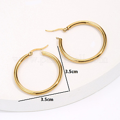 Модные серьги-кольца из нержавеющей стали 201 JB3034