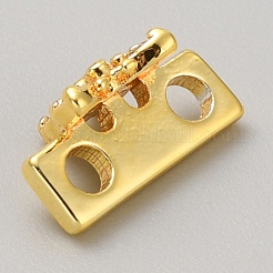 Verbindungsanhänger mit durchsichtigem Zirkonia-Pavé aus Messing&nbsp;LS-KK-WH0081-22C-G