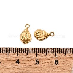 304ステンレスペンダント  イオンプレーティング（ip）  18KGP本金メッキ  巻き貝  11x6x2mm  穴：1.5mm&nbsp;X1-STAS-Z157-21G-01