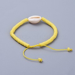 (vente de bijoux pour fêtes d'usine) bracelets tressés en perles heishi en argile polymère faits à la main&nbsp;BJEW-JB04318-02