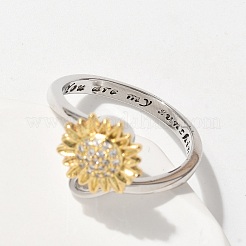 Вращающиеся открытые кольца для женщин&nbsp;RJEW-H245-02PG