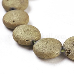 Гальванические природный кристалл кварца бусы пряди G-E499-01A