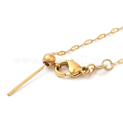 Ожерелье из нержавеющей стали 304 с цепочкой для женщин&nbsp;NJEW-G104-02G