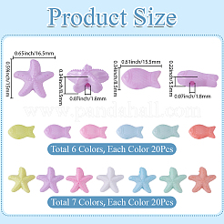 260pcs 13 couleurs perles acryliques opaques&nbsp;MACR-SP0002-28