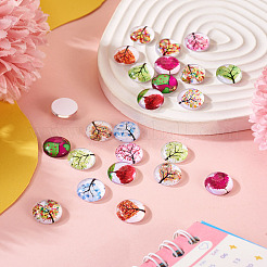 24шт 12 стиля стеклянный кабошон&nbsp;GLAA-TA0001-71