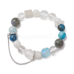 Bracelets extensibles en perles de pierres précieuses mélangées naturelles pour femmes&nbsp;BJEW-TA00739-03