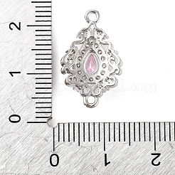 Ciondoli connettore in ottone con pavé di zirconi cubici&nbsp;KK-Z051-04P-01