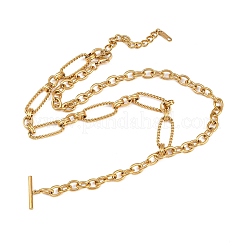 Женские ожерелья из нержавеющей стали 304 с цепочкой&nbsp;NJEW-Z111-03G