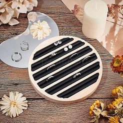 6-слотовая деревянная пластина для колец для пальцев EDIS-WH0012-09A