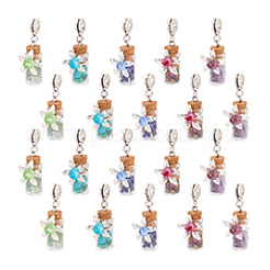 20 шт. европейские подвески из смешанных драгоценных камней FIND-PH0020-43