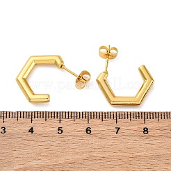 Boucles d'oreilles à tige en acier inoxydable 304 pour femmes&nbsp;EJEW-L296-033G-01