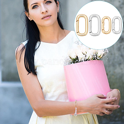 8 шт. 4 стиля латунных пружинных затворных колец&nbsp;KK-UN0005-38