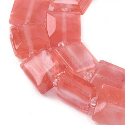 Вишневого кварца стеклянные бусы пряди G-F802-B07-01