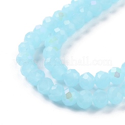 Стеклянные бусины с гальваническим покрытием  EGLA-A034-J4mm-L06