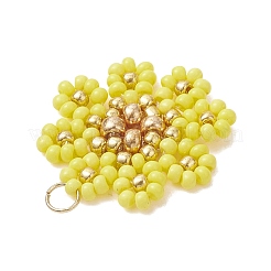 Подвески-цветы из стеклянных бусинок&nbsp;PALLOY-MZ01181-02