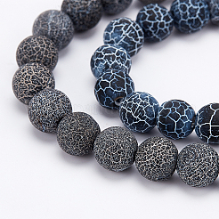 2 нить натуральных и окрашенных кракле-агатовых бусин G-OC0002-59