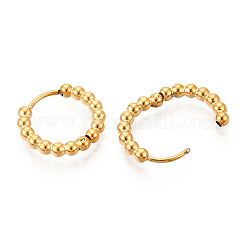 Pendientes de aro de acero inoxidable 304 para mujer&nbsp;X-EJEW-N059-20G