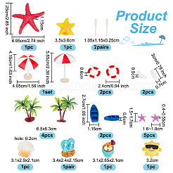 22 шт. 12 стиля мини-украшения из смолы DJEW-OC0001-55