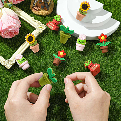 10шт 5 стиля силиконовые бусины&nbsp;SIL-CJ0003-07