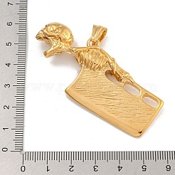 Grands pendentifs en acier inoxydable 304 avec placage ionique (IP)&nbsp;STAS-D110-03G