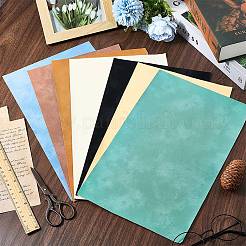 7 pièce de tissu imitation cuir PVC givré 7 couleurs&nbsp;DIY-CL0002-20B