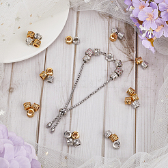 100 шт. 2 цвета тибетские европейские бусины TIBEB-SP0001-01