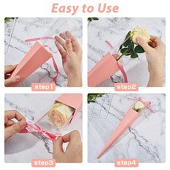 Треугольные бумажные пакеты для упаковки букетов ABAG-WH0045-24A