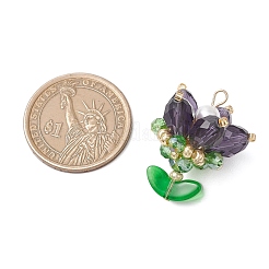 Прозрачные стеклянные подвески&nbsp;PALLOY-MZ00722-06