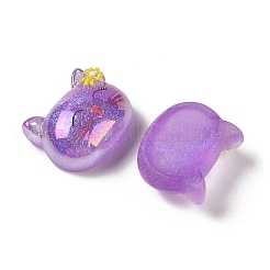 Кабошоны из смолы с блестками и животными&nbsp;LS-RESI-H163-10A