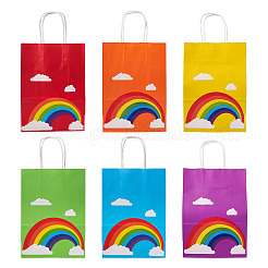12 borsa portaoggetti in carta stampata con arcobaleno in 6 colori&nbsp;ABAG-TA0002-05A
