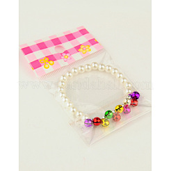 Моды имитация жемчуга эластичный акриловый браслеты для детей BJEW-JB01056-01
