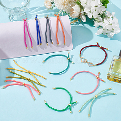 12 Stück 12 Farben verstellbare Nylon-Baumwollkordel zum Herstellen&nbsp;OCOR-HY0001-42