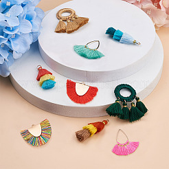 22 шт. 11 подвески-кисточки из полиэстера и хлопка&nbsp;FIND-BT0001-05