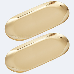 2 шт. овальная пластина для демонстрации ювелирных изделий из нержавеющей стали 430 STAS-CN0001-70G