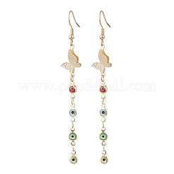 Комплекты из серег и ожерелий ручной работы с элементами лэмпворка от сглаза и латунной фурнитурой SJEW-JS01350-03