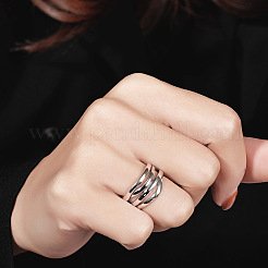 925 многослойное кольцо-манжета из стерлингового серебра FS-WG19322-01