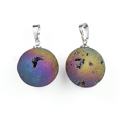 Гальванические природные друзы геодез агаты подвески&nbsp;G-L479-38