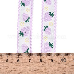 ポリエステルのイチゴリボン  服飾用  プラム  1/2インチ（14mm）&nbsp;OCOR-T016-04D