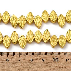 Стеклянные бусины с гальваническим покрытием  EGLA-H109-10H