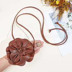Taillengürtel aus PU-Leder mit Blumenknoten&nbsp;AJEW-GF0014-11A