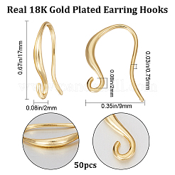 50 шт латунные серьги крючки KK-BBC0008-57