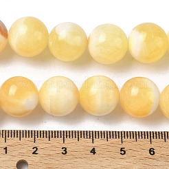 Естественный желтый нефрит бисер нитей&nbsp;G-F818-A03-14mm
