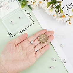 10 шт. 925 бусины из стерлингового серебра с рисунком в виде риса&nbsp;STER-BBC0001-98