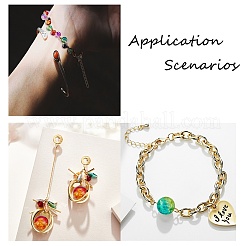 Окрашенного распылением треск стеклянные бусы нити CCG-NB0001-02