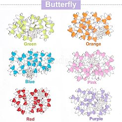 84 шт. 6 цвета 304 нержавеющая сталь эмалированные соединительные звенья&nbsp;STAS-UN0026-52