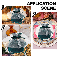 12 шт. бархатные подарочные мешочки для украшений на шнурке TP-NB0001-30B